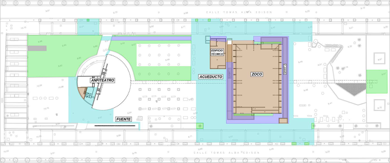 Plano en planta de la disposición de las instalaciones.