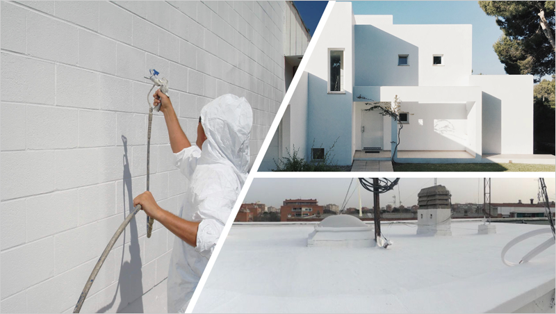 Aplicación Thermacote y Cool Roof
