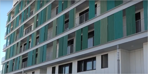 Finaliza la construcción de un edificio de consumo casi nulo con 62 viviendas públicas en Navarra