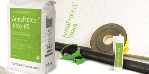 Nuevo sistema de protección pasiva contra el fuego ArmaProtect de Armacell con homologación europea