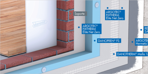 El sistema SATE Danotherm mejora la eficiencia energética del edificio y reduce su consumo
