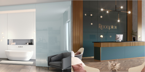 Nueva colección de vidrios lacados sostenibles Lacobel y Matelac de AGC