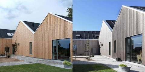 La modificación térmica de la madera Lunawood permite prescindir de tratamientos posteriores