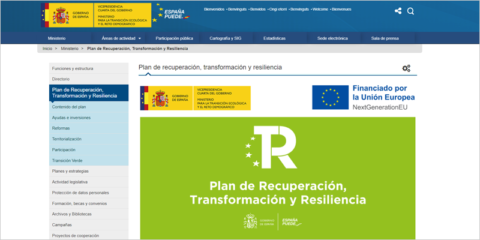 El Miteco crea un nuevo apartado en su web con toda la información relativa al Plan de Recuperación