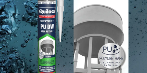 Sellador con innovadora fórmula de PU certificada para el contacto con agua potable de Quilosa