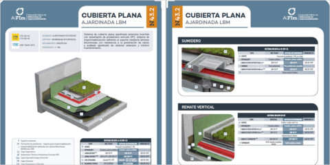 AIFIm elabora una serie de fichas técnicas sobre sistemas de impermeabilización para cubiertas