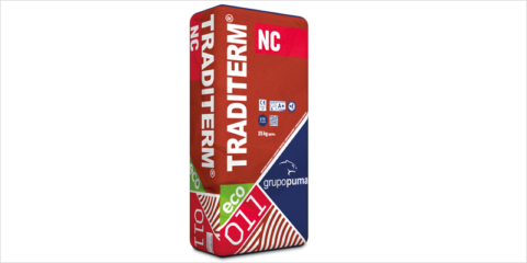 Grupo Puma presenta su nuevo mortero hidráulico Traditerm NC, adhesivo de placas aislantes