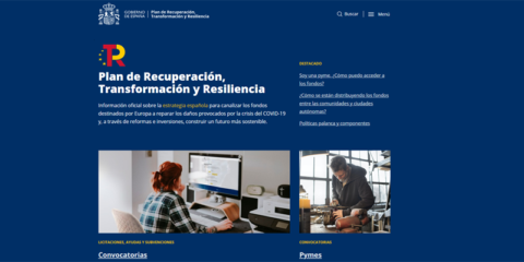 Nueva página web con información sobre el Plan de Recuperación, Transformación y Resiliencia