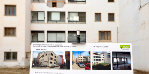 Construcción de una promoción de 25 VPP en Palma a partir de residuos de demolición de un edificio