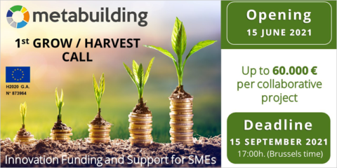 Convocatoria GROW/HARVEST del proyecto Metabuilding para impulsar la innovación en la construcción