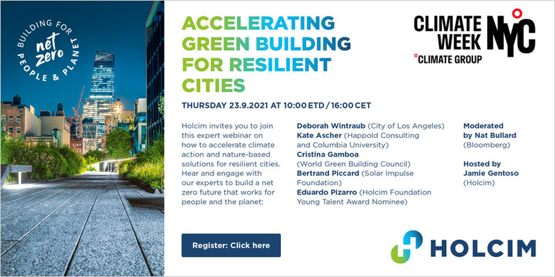 webinar sobre la aceleración de la construcción sostenible para ciudades resilientes