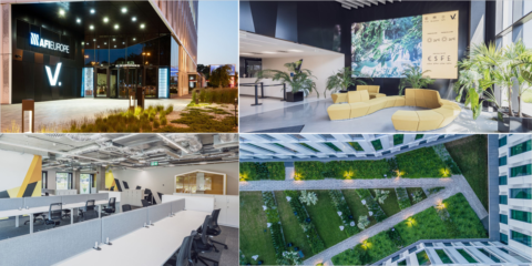 Iluminación inteligente y sostenible de Trilux en el edificio V.Offices en Polonia con BREEAM Sobresaliente