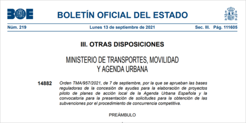 El Mitma convoca ayudas para proyectos piloto de Planes de Acción Local de la Agenda Urbana Española