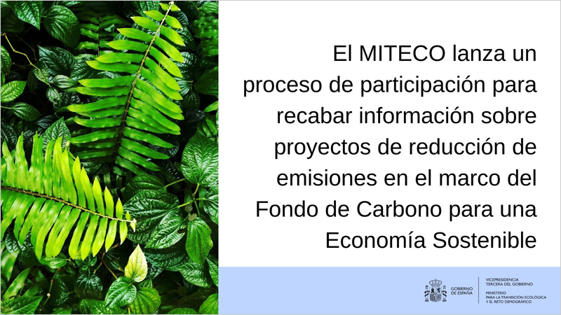 proceso participación para Fondo de Carbono para una Economía Sostenible (FCPJ) FES-CO2
