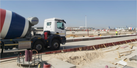 El aeropuerto de Barajas amplía y reforma varias pistas con el hormigón de Cemex