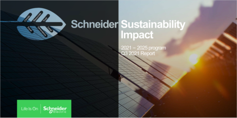 Schneider Electric publica sus avances en sostenibilidad durante el tercer trimestre del año