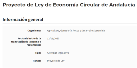 Aprobado el proyecto de Ley de Economía Circular de Andalucía con medidas para la sostenibilidad