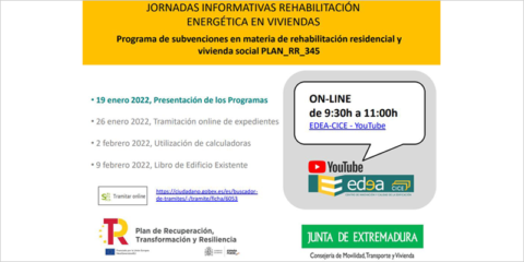 Jornadas sobre las ayudas para la rehabilitación energética de viviendas en Extremadura