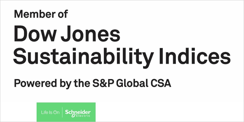 Schneider Electric reconocido por undécimo año consecutivo por el Dow Jones Sustainability World Index