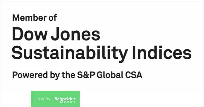 Schneider Electric reconocida Dow Jones Sustainability World Index