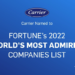 La lista 'Fortune 2022' reconoce a Carrier como una de las compañías más admiradas del mundo