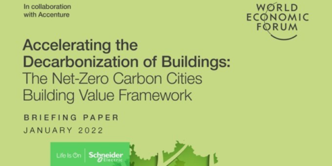 Schneider Electric apoya al Foro Económico Mundial para la descarbonización de los edificios