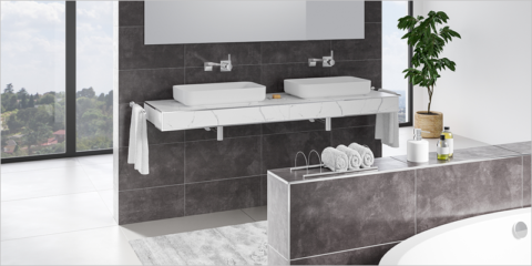 Nuevo perfil decorativo de metal Schlüter-Jolly con ángulo de 90º para la protección de las esquinas