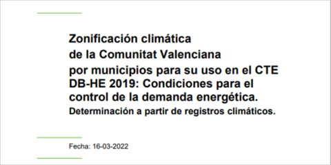 La Generalitat Valenciana adecúa la caracterización climática del CTE a la realidad de la región