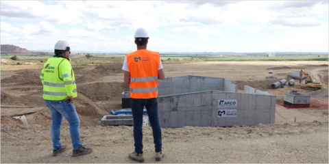 Cemex suministra el hormigón para las obras del nuevo regadío de Alcolea en Huesca