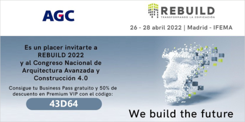 La gama de vidrios fotovoltaicos SunEwat de AGC estará presente en Rebuild 2022