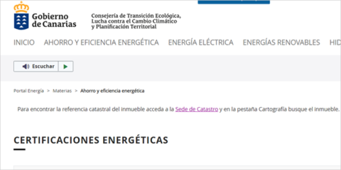 Canarias crea una herramienta para conocer si una vivienda tiene un certificado energético