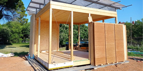 El proyecto Savasco desarrolla un prototipo constructivo realizado con tallos de maíz y girasol