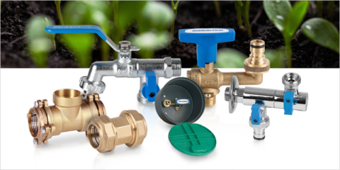 Válvulas de riego de la compañía Genebre para la puesta a punto de los espacios exteriores