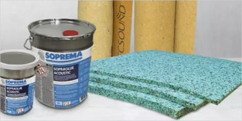 Sopraglue Acoustic, el nuevo adhesivo de contacto para el aislamiento acústico de Soprema