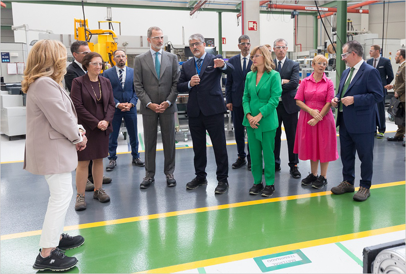El Rey Felipe VI inaugura la nueva fábrica de Otis en San Sebastián