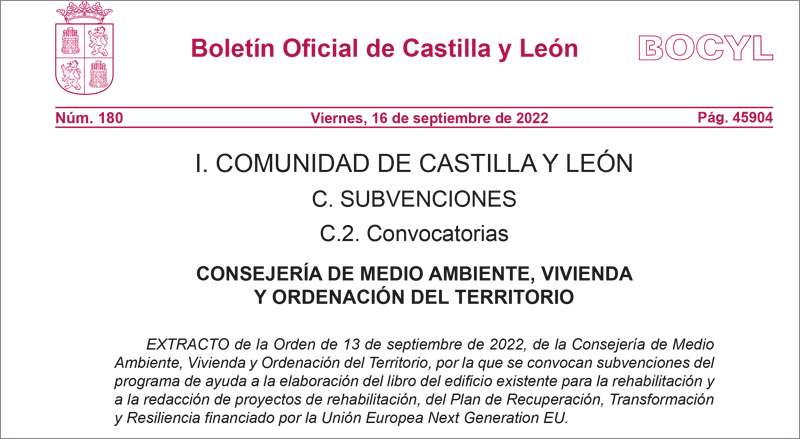 Ayudas para la elaboración de proyectos de rehabilitación de edificios en Castilla y León