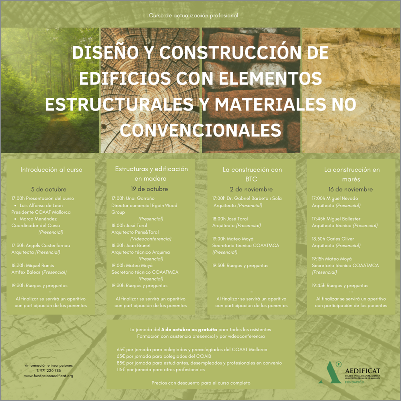 Curso sobre la construcción de edificios con materiales no convencionales