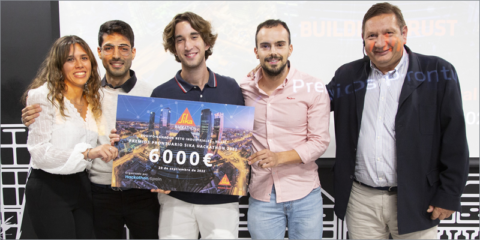 El proyecto Trainline de la UPV se alza como ganador de los Premios Prontuario Sika Hackathon