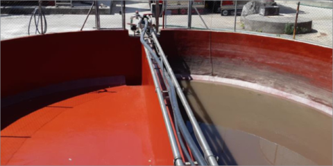 El sistema MasterSeal 7000 CR protege el hormigón de la corrosión en entornos de aguas residuales