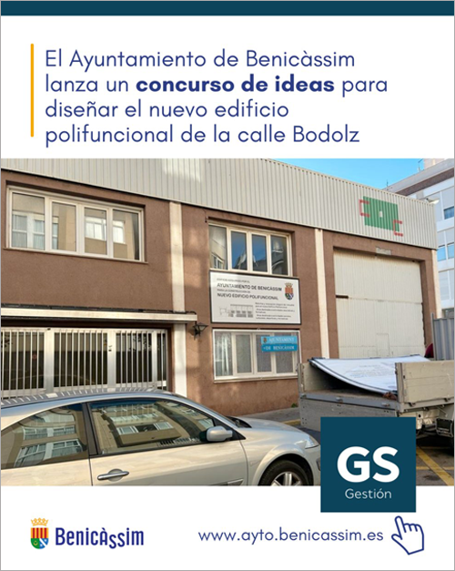 El Ayuntamiento de Benicasim lanza un concurso de ideas para diseñar el nuevo edificio polifuncional de la calle Bodolz