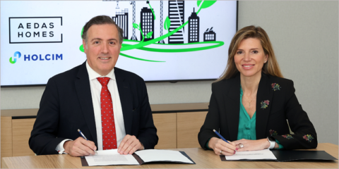 Holcim España y Aedas Homes firman un acuerdo para construir viviendas con hormigón sostenible