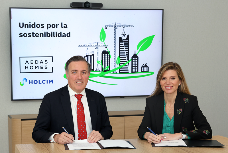 AEDAS Homes y Holcim España se unen para construir viviendas con hormigón sostenible