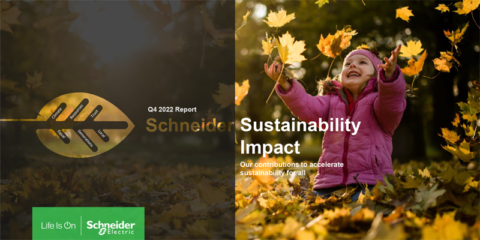 Schneider Electric publica un informe con los resultados de 2022 en materia de sostenibilidad