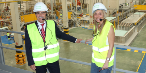 La fábrica de Pladur en Gelsa cuenta con una planta de reciclaje propia y autoabastecimiento energético