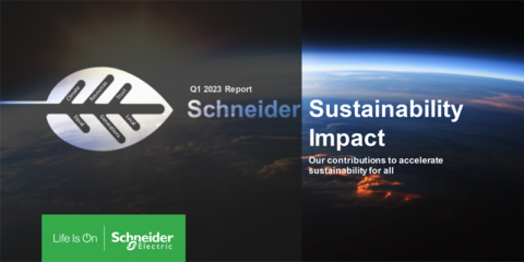 Schneider Electric publica sus avances en sostenibilidad durante el primer trimestre de 2023