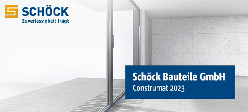 Las soluciones de Schöck Bauteile GmbH para la rotura de puentes térmicos estarán en Construmat 2023