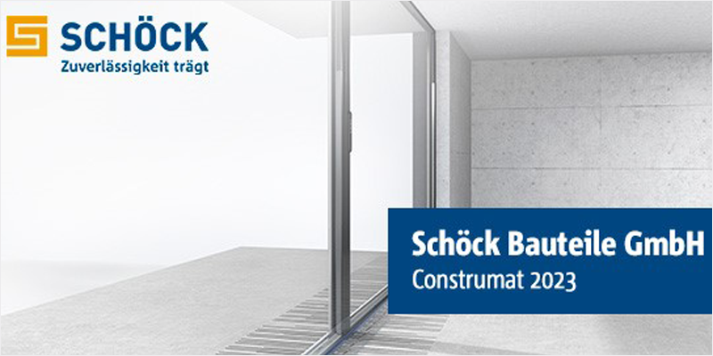 Las soluciones de Schöck Bauteile GmbH para la rotura de puentes térmicos estarán en Construmat 2023