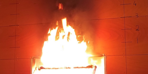 El centro tecnológico Tecnalia realiza ensayos para evaluar la propagación del fuego de sistemas de fachadas