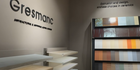 Fachada ventilada cerámica de Gresmanc Group en BAU 2023