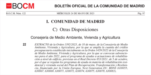 La Comunidad de Madrid amplía en 50 millones las ayudas para la rehabilitación energética de edificios